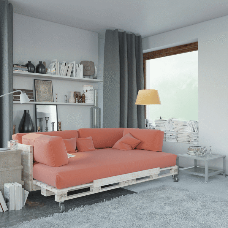 canapé palette intérieur
