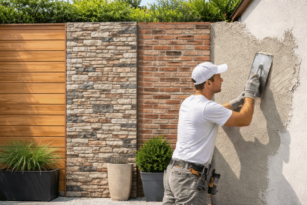 différentes solutions pour habiller un mur extérieur