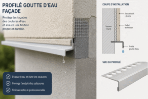 Profilé goutte d’eau façade